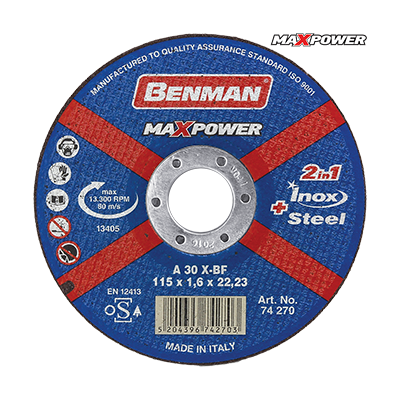 ΔΙΣΚΟΣ ΚΟΠΗΣ ΣΙΔΗΡΟΥ-INOX  MAXPOWER BENMAN 230x2.5